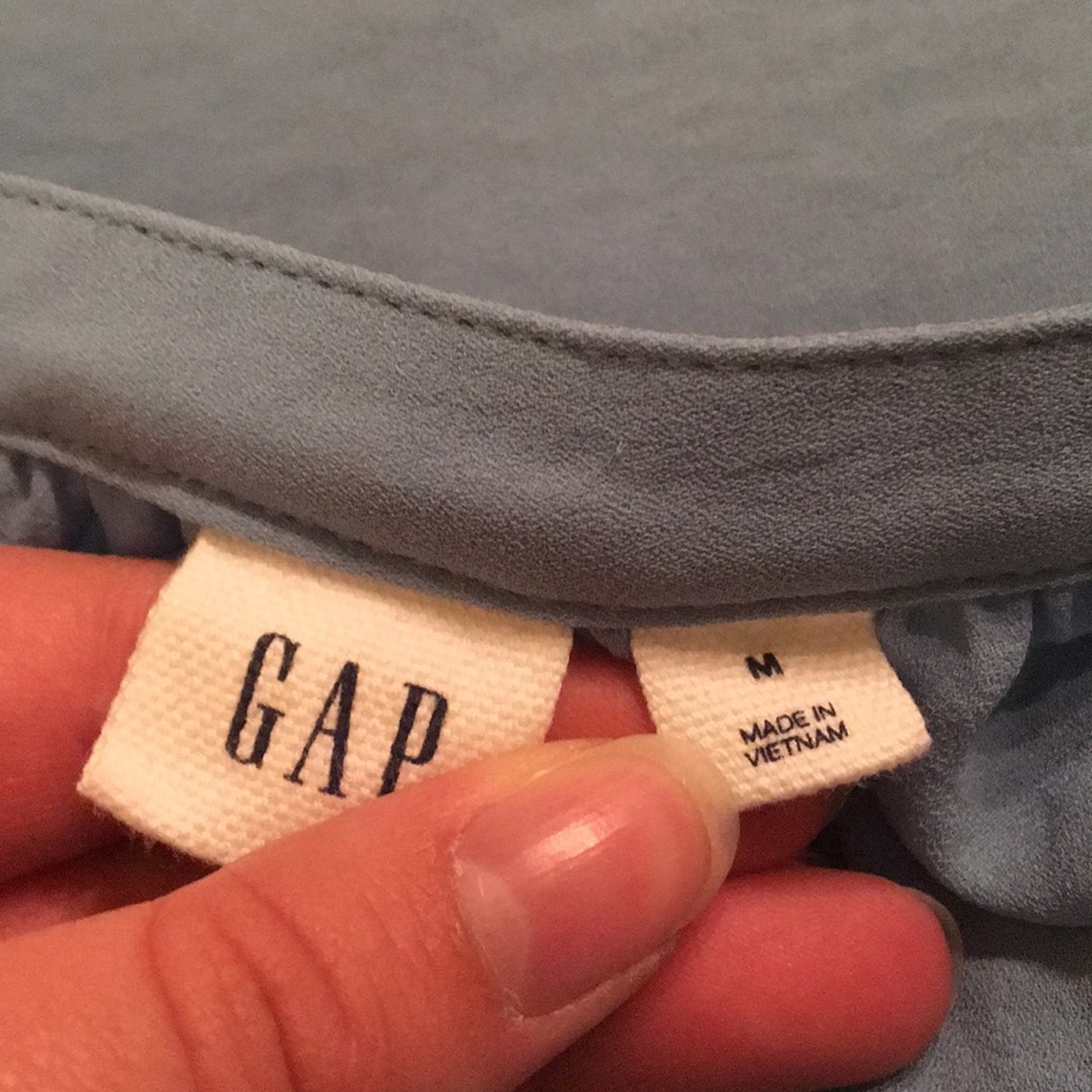 Gap Light Blue Button Down Blouse - image 6